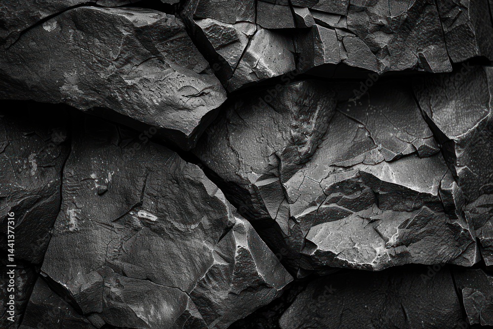 close-up of dark cracked rock surface with sharp edges and rough texture, showcasing detailed fractures and rugged natural formation close-up of dark cracked rock surface with sharp edges and rough texture, showcasing detailed fractures and rugged natural formation