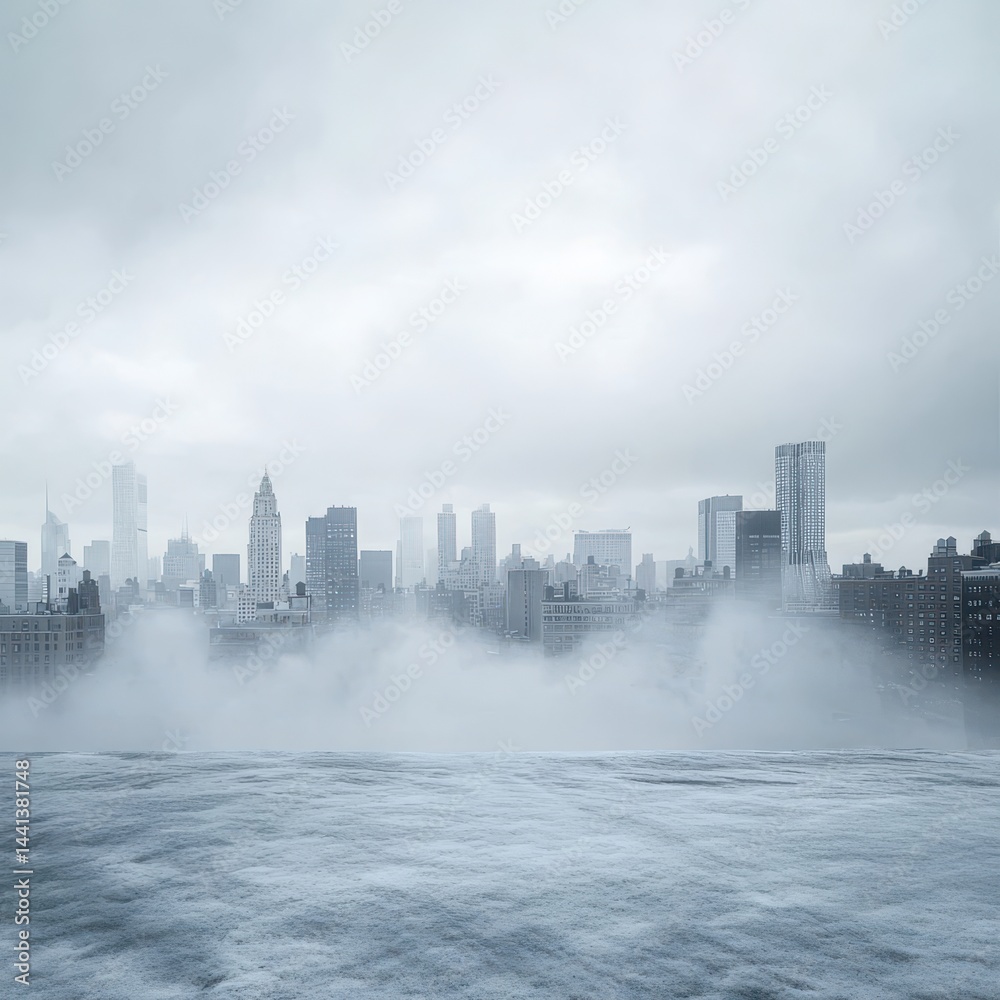 Obraz premium Foggy Cityscape