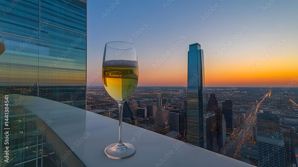 Obraz premium City skyline sunrise panorama