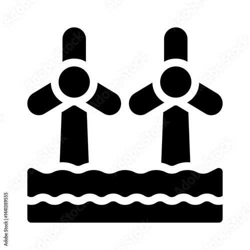Wind glyph icon