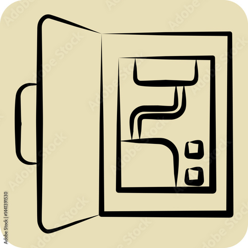 Icon Backup Battery. related to Home Security symbol. hand drawn style
