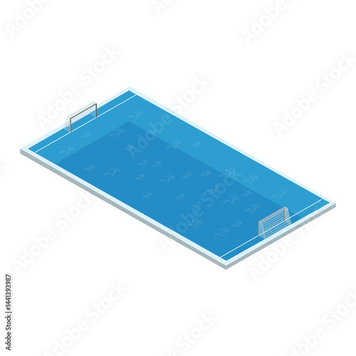 Water Polo Court Vector Illustration