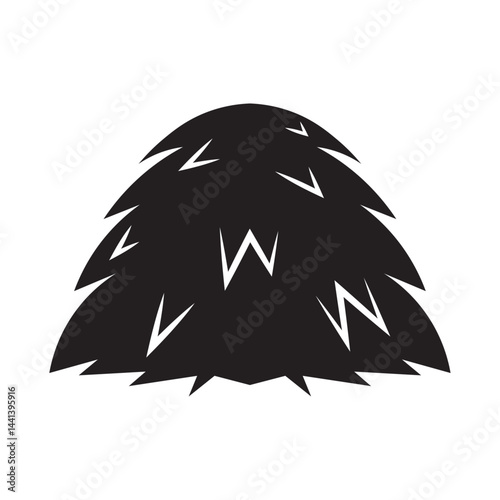 hay stack flat icon vector illustration