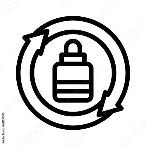 Recycling line icon