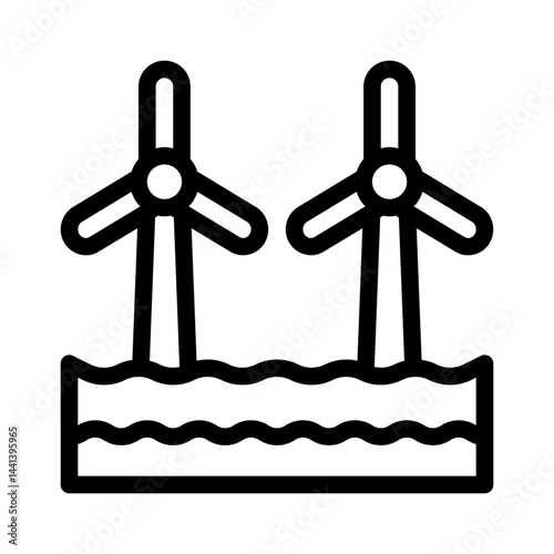 Wind line icon