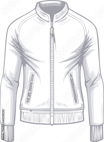 Vector Sports Jacket White Line Transparent