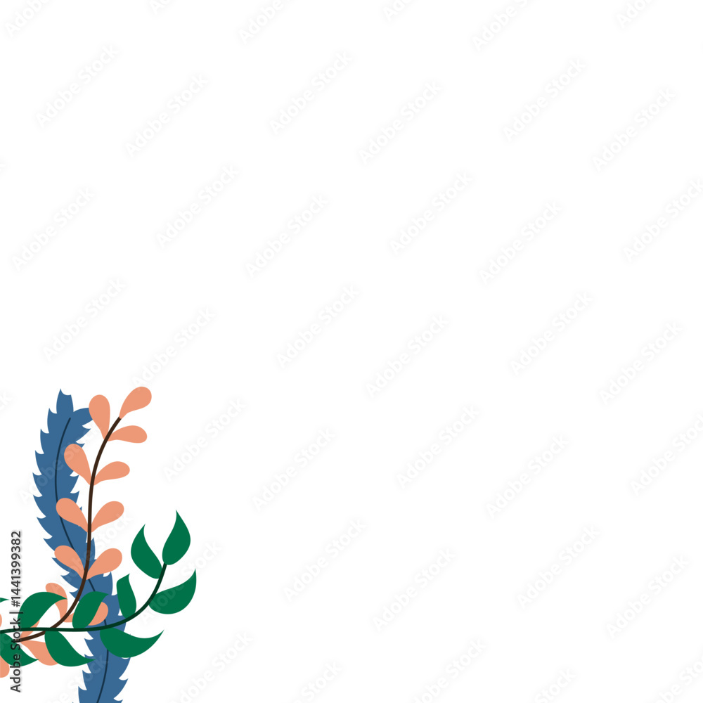 Obraz premium Aesthetic Leaves Vector