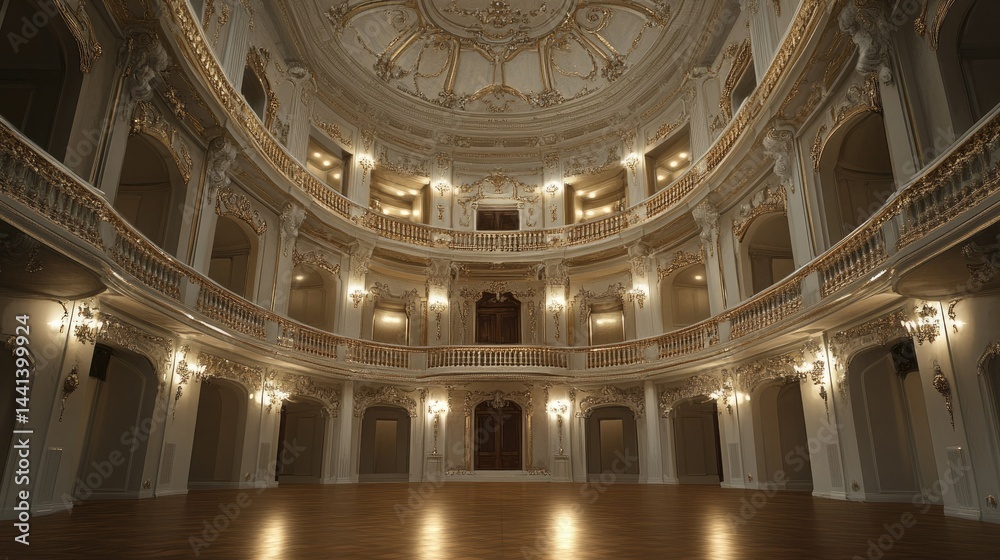 Obraz premium Grand Ballroom: Opulent Interior Design of a Luxurious Palace