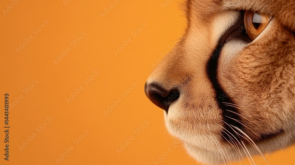 Obraz premium Close-up side profile of a cheetah