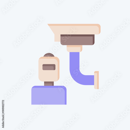 Icon Intrusion. related to Home Security symbol. flat style