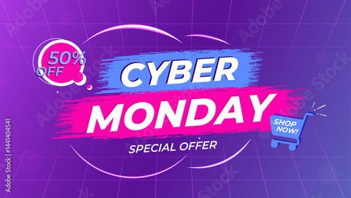Glowing cyber monday editable text style effect Vector text effect with glowing
