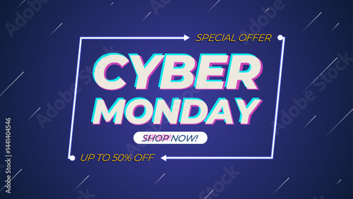 Glowing cyber monday editable text style effect Vector text effect with glowing