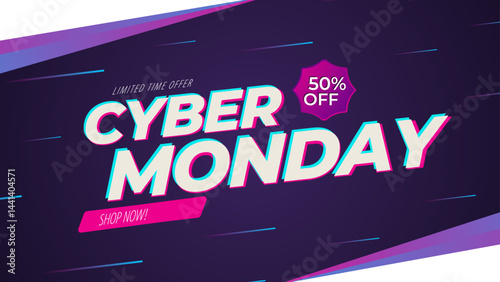 Gradient futuristic cyber monday background