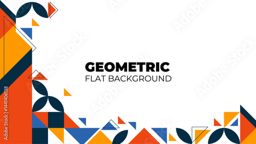Colorful triangle geometric shape background design