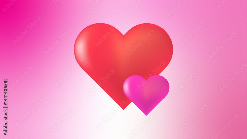 Glossy Red Heart Icon 3d Render Illustration Glossy Red Heart Icon 3d Render Illustration
