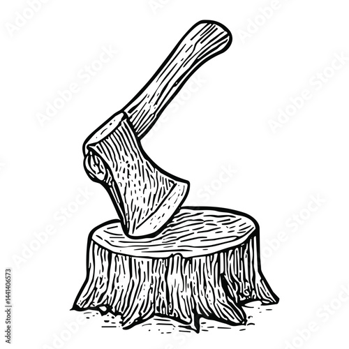 axe and stump