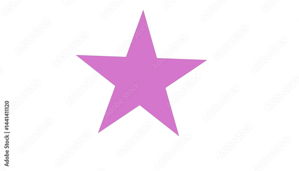 Obraz premium Purple star icon on white background.