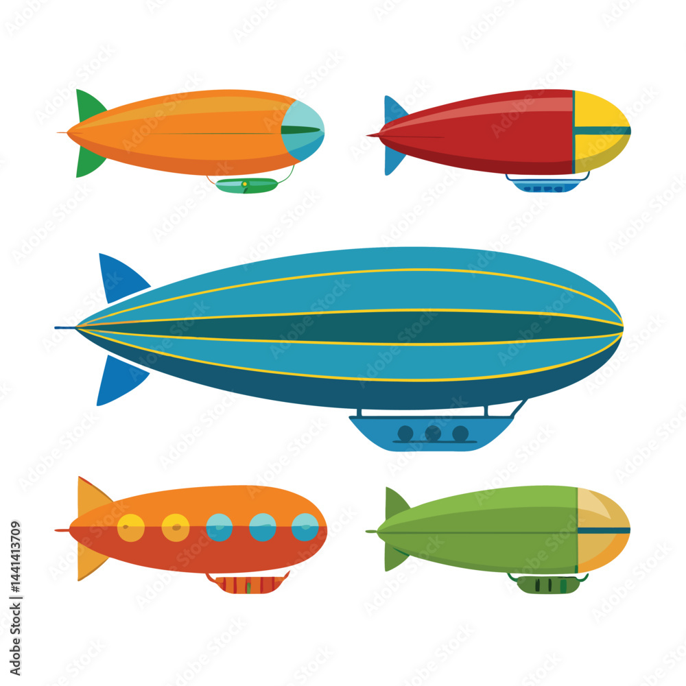 Fototapeta premium Dirigible icon isolated on white background