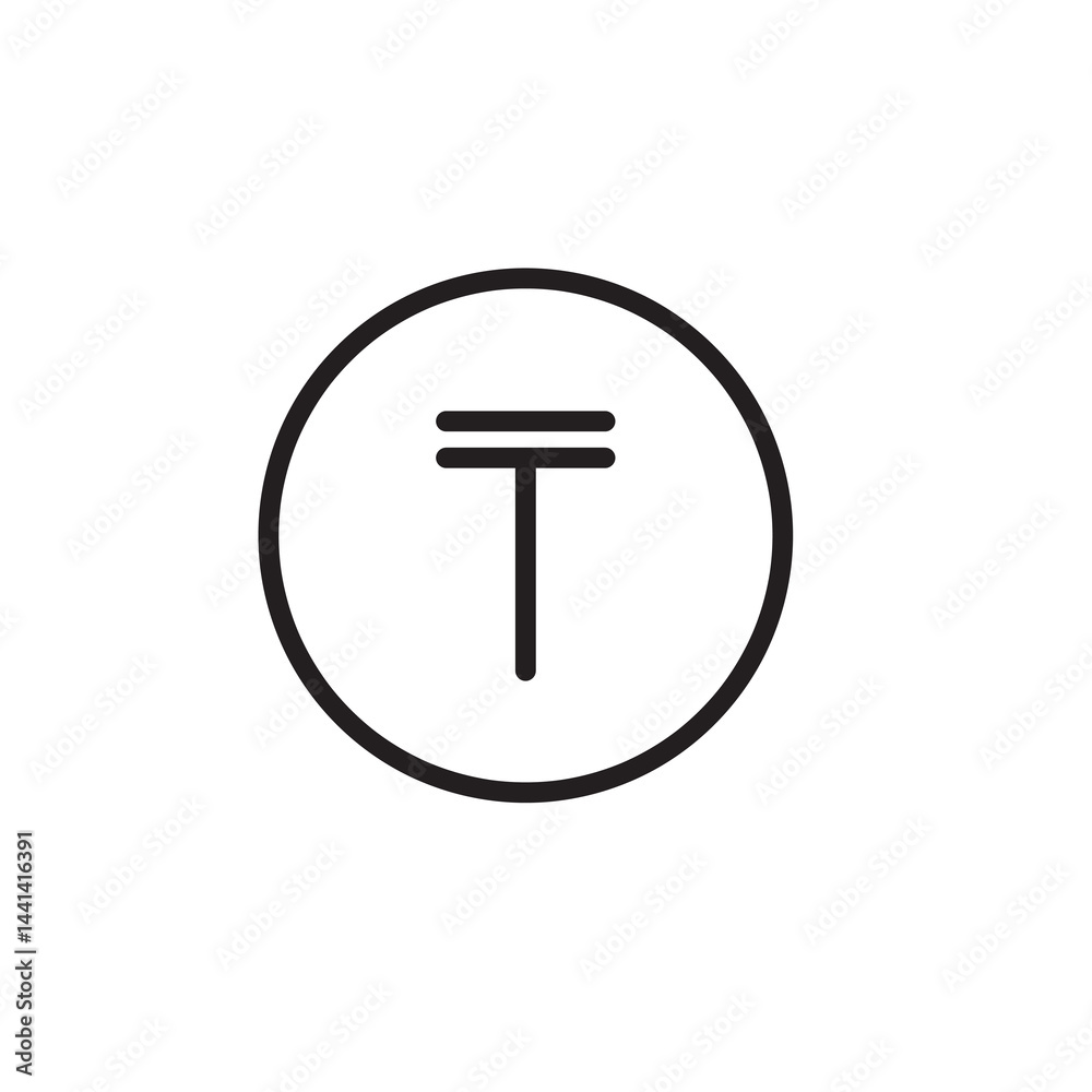 Kazakhstan tenge icon Vector flat thin line, simple illustration for web and app..eps Kazakhstan tenge icon Vector flat thin line, simple illustration for web and app..eps