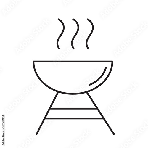 brazier icon line art vector, simple illustration for web and app..eps