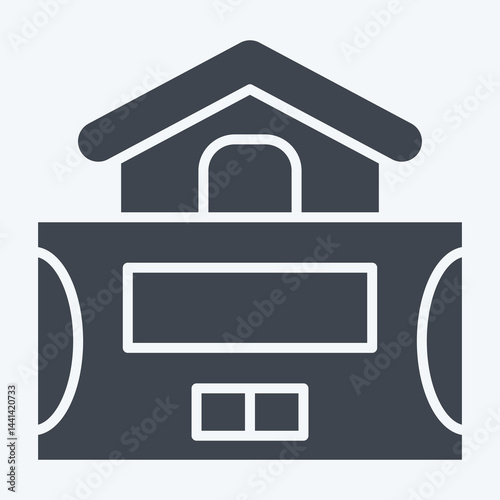 Icon Alarm System. related to Home Security symbol. glyph style