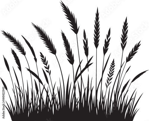 "Wild Grass Silhouette – Rustic Nature Vector Design"

"Wheat Field Vector – Farm Grass Silhouette Illustration"

"Tall Grass Silhouette Clipart – Natural Plant Element"
