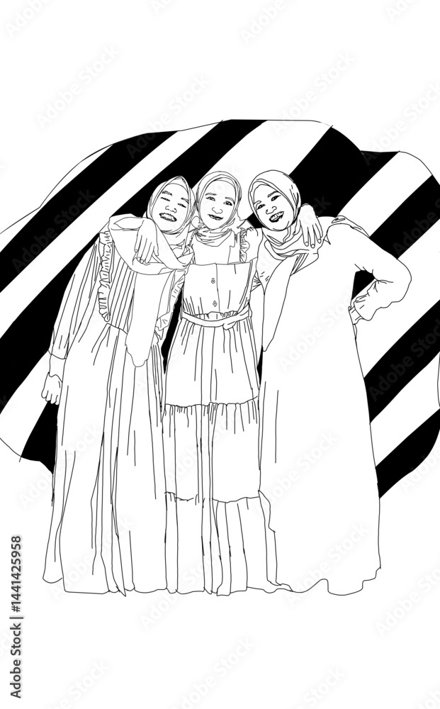 Fototapeta premium vector illustration of a family