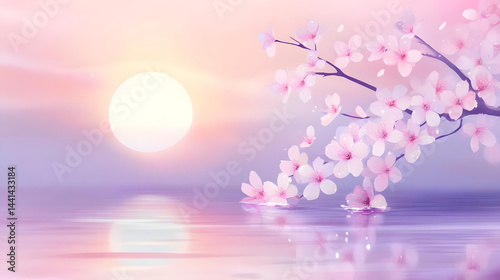 Pastel sunrise water reflection