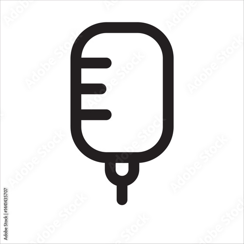 IV bag infusion medical icon, vector illustration on white background