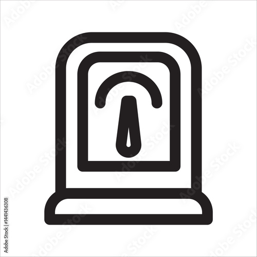gas meter icon vector icon, with white background