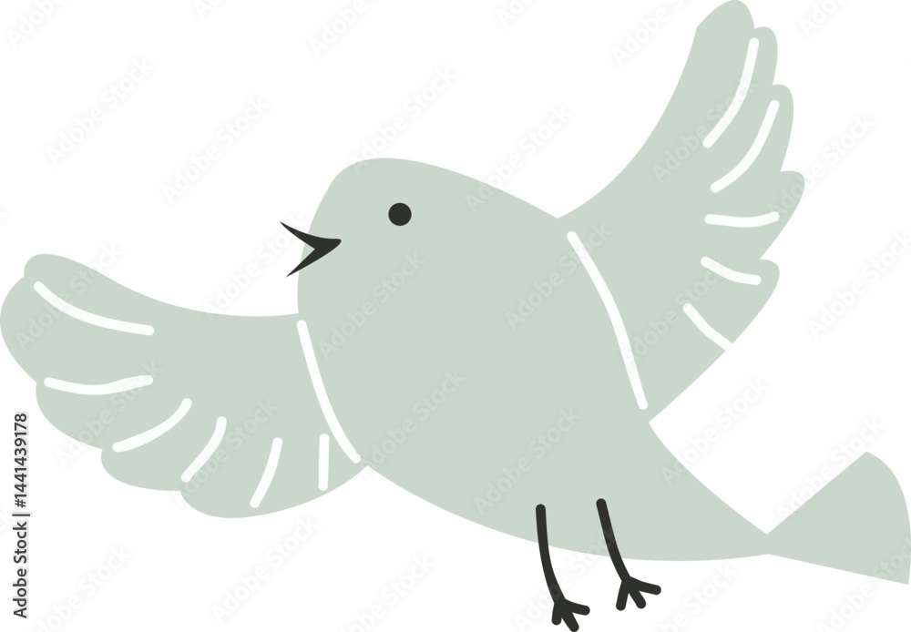 Obraz premium Simple Doodle Bird