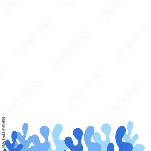 Winter Abstract Footer Leaves