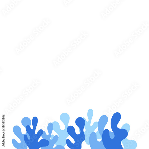 Winter Abstract Footer Leaves