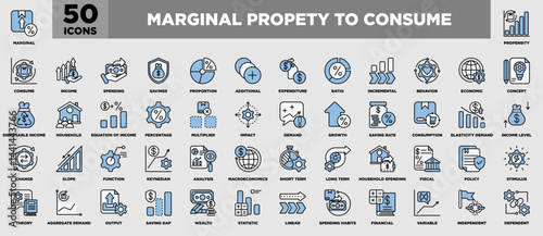 Marginal Property To Consume Iconset Blue Black