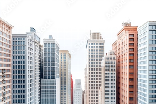 Modern Urban Landscape with Skyscrapers and City Architecture