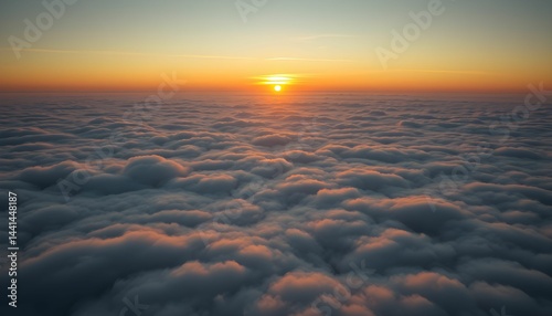 A Sea of Clouds: Sunrise Above the Atmosphere's Embrace