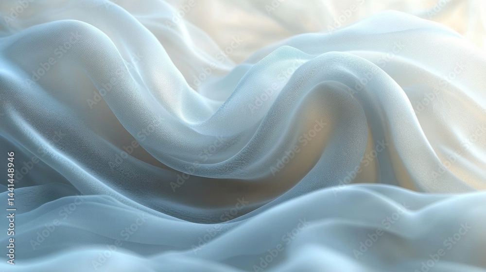 Abstract Wavy Surface with Soft Light and Shadow Displaying Flowing Texture Abstract Wavy Surface with Soft Light and Shadow Displaying Flowing Texture