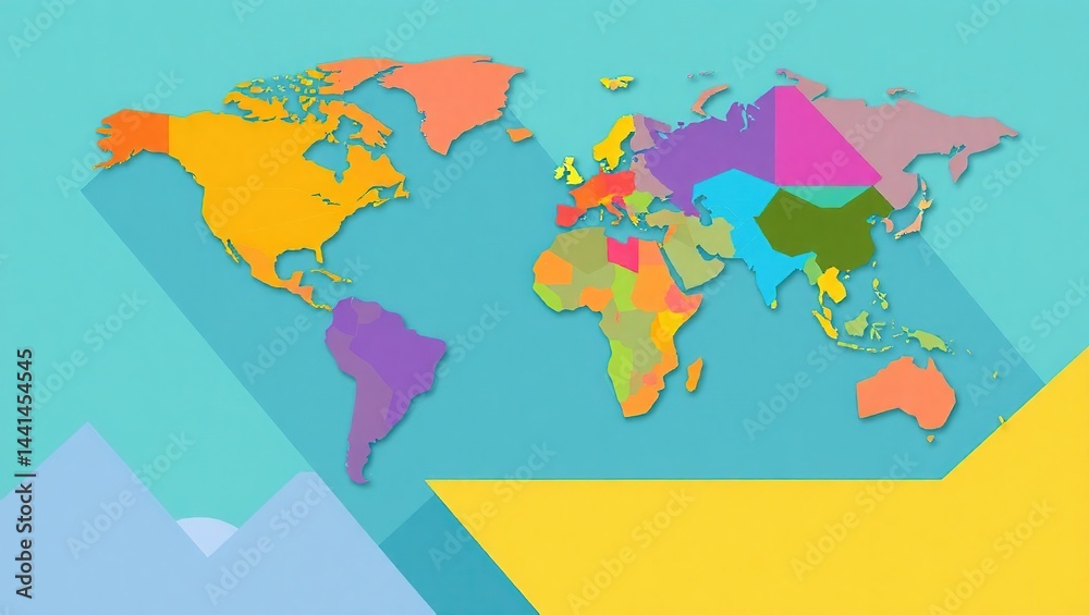 Obraz premium Engaging Map Graphic for Social Media Share