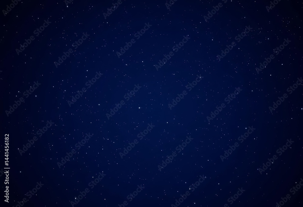 Fototapeta premium Dark blue night sky background with sparkling starlight points, night sky, isolated