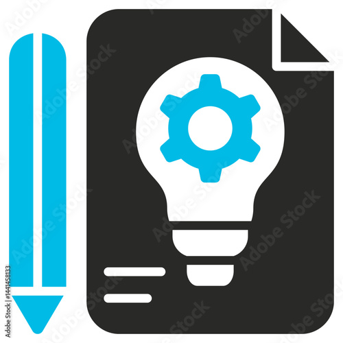 Concept Glyph Blue Grey Icon