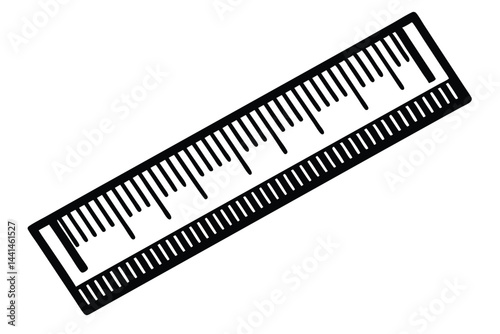 Simple Black and White Ruler Graphic