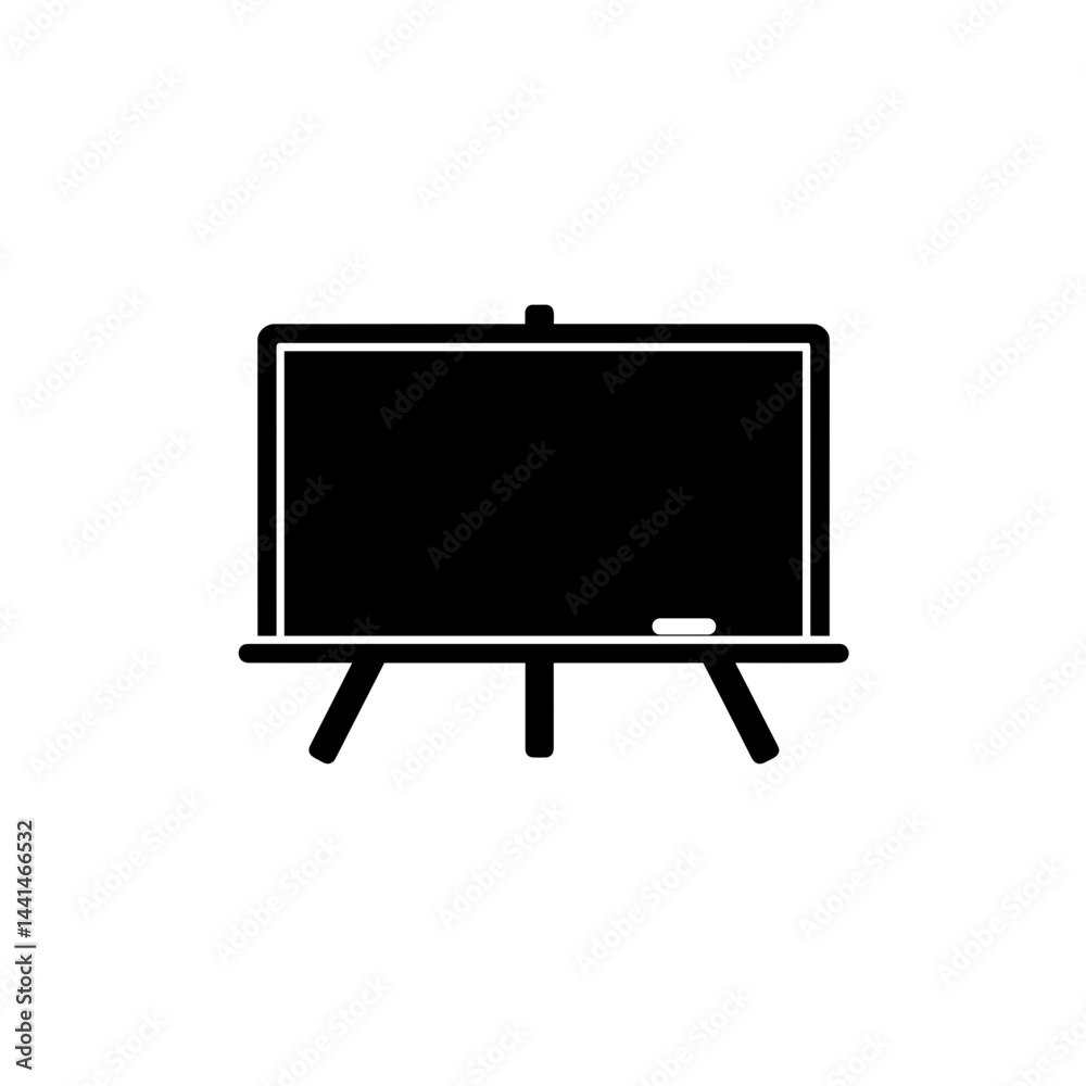 Blackboard with chalk black icon for education Blackboard with chalk black icon for education