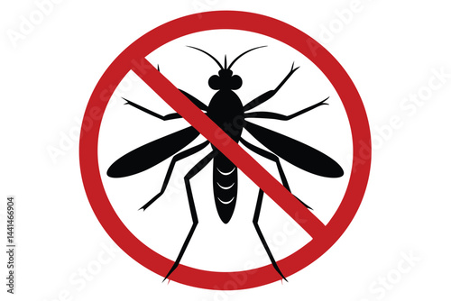 No mosquitoes allowed sign vector illustration 