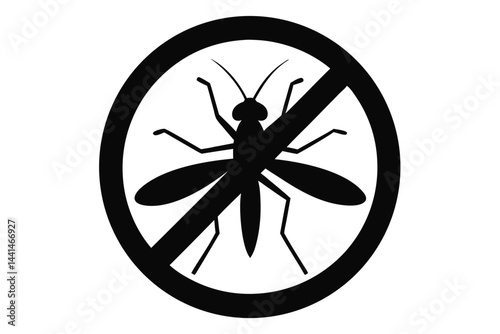 No mosquitoes allowed sign vector illustration 