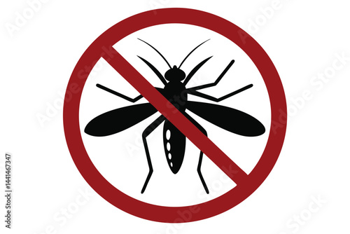 No mosquitoes allowed sign vector illustration 