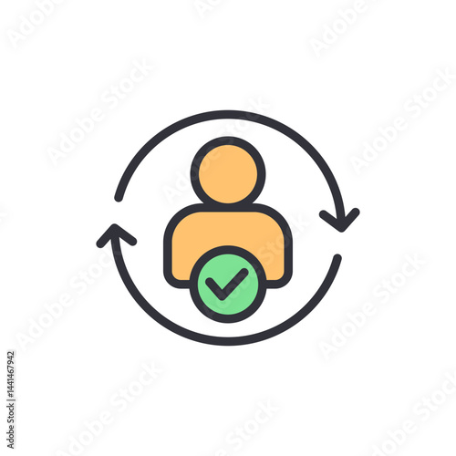 Critical thinking colored icons, minimalist vector illustration ,simple transparent graphic element .Isolated on white background