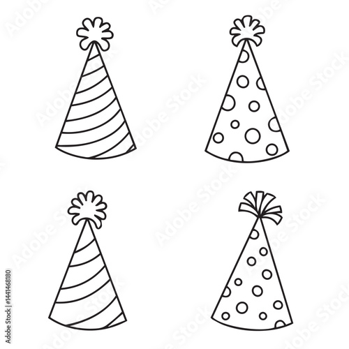 Fun celebration hats with cute details creative cartoon party accessories perfect birthday festive art projects and decor

