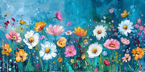 Beautiful spring daisy flowers