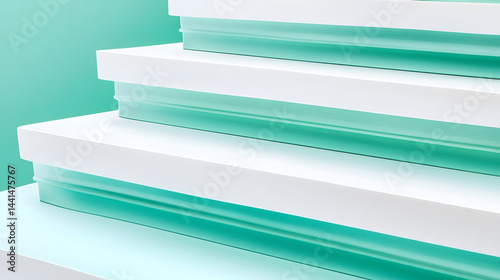 Teal medical test strips stack