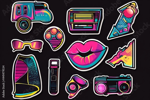 Obraz na płótnie Game consoles. Vintage retro gadgets electronic devices. Mobile phone, portable music player, games. Gamepad consoles for nerd vintage assets in retro style. Vector illustration isolated on background w salonie